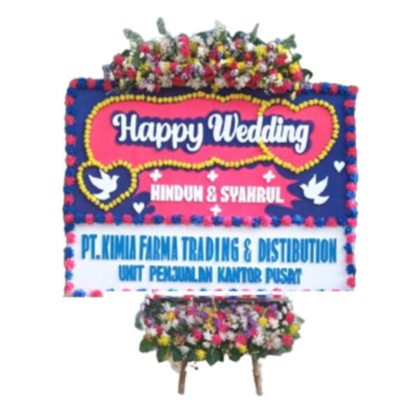 Bunga Papan Happy Wedding